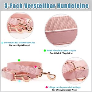 Custom Colors Personalized Luxury Fashion PU <b>Leather</b> <b>Dog</b> <b>Collar</b> & Leash with Rivet Eco-Friendly Breathable Adjustable - Product Image 4