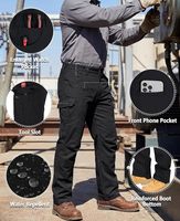 8432 Fortement recommandé, pantalon de travail en toile Dura-Stretch Rip-Stop avec poches cargo de 8,5 oz, résistant aux flammes, hydrofuge et anti-taches