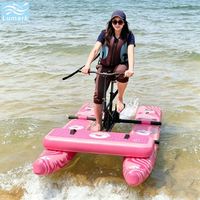 Vélo aquatique gonflable à plancher plat pour 1 personne, cadre en aluminium avec coussin d'air avant, rapide pour parc aquatique, portable, de Chine Lumark