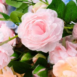 3 têtes un bouquet de pivoines décoratives en tissu européen, fleurs de pivoines en soie artificielle, arrangement de mariage, décoration de la maison - Product Image 3