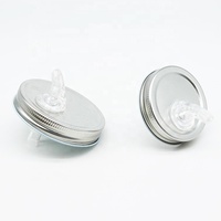 Bouchon de bec verseur pour bocal Mason régulier ouverture large 70mm 86mm couvercle à torsion en plastique pour les fermetures de bouteilles de whisky vin liqueur huile