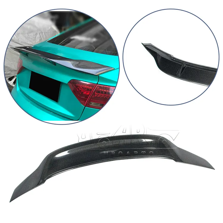 En düşük fiyat Bodykit ABS karbon Fiber R tarzı arka bagaj dudak Spoiler araba arka Spoiler Audi A5 B8 8T Coupe 2DR. 2007-2013