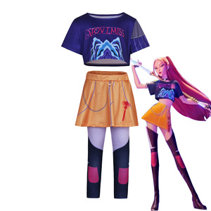 Disfraz de Cosplay de <span class=keywords><strong>Anime</strong></span> Kpop Demon Hunter 2025 para Niñas, Vestidos de Rumi Zoey Mira, <span class=keywords><strong>Ropa</strong></span> para Actuaciones Escénicas Infantiles para Halloween - Product Image 2