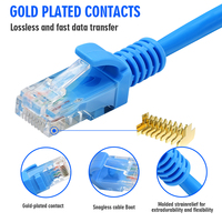 Kabel Patch Lan Cat5 Cat5E UTP FTP SFTP, 250MHz 100Mbps, Tembaga Murni 23-28AWG, 3-15m1000ft Bulk RJ45, CE ISO9001, Telekomunikasi Luar Ruangan