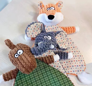 Jouets à mâcher en peluche pour chien 2026 avec couineur et <span class=keywords><strong>papier</strong></span> froissé, modèles renard et éléphant, pour les dents de chiot et de chien adulte - Product Image 3