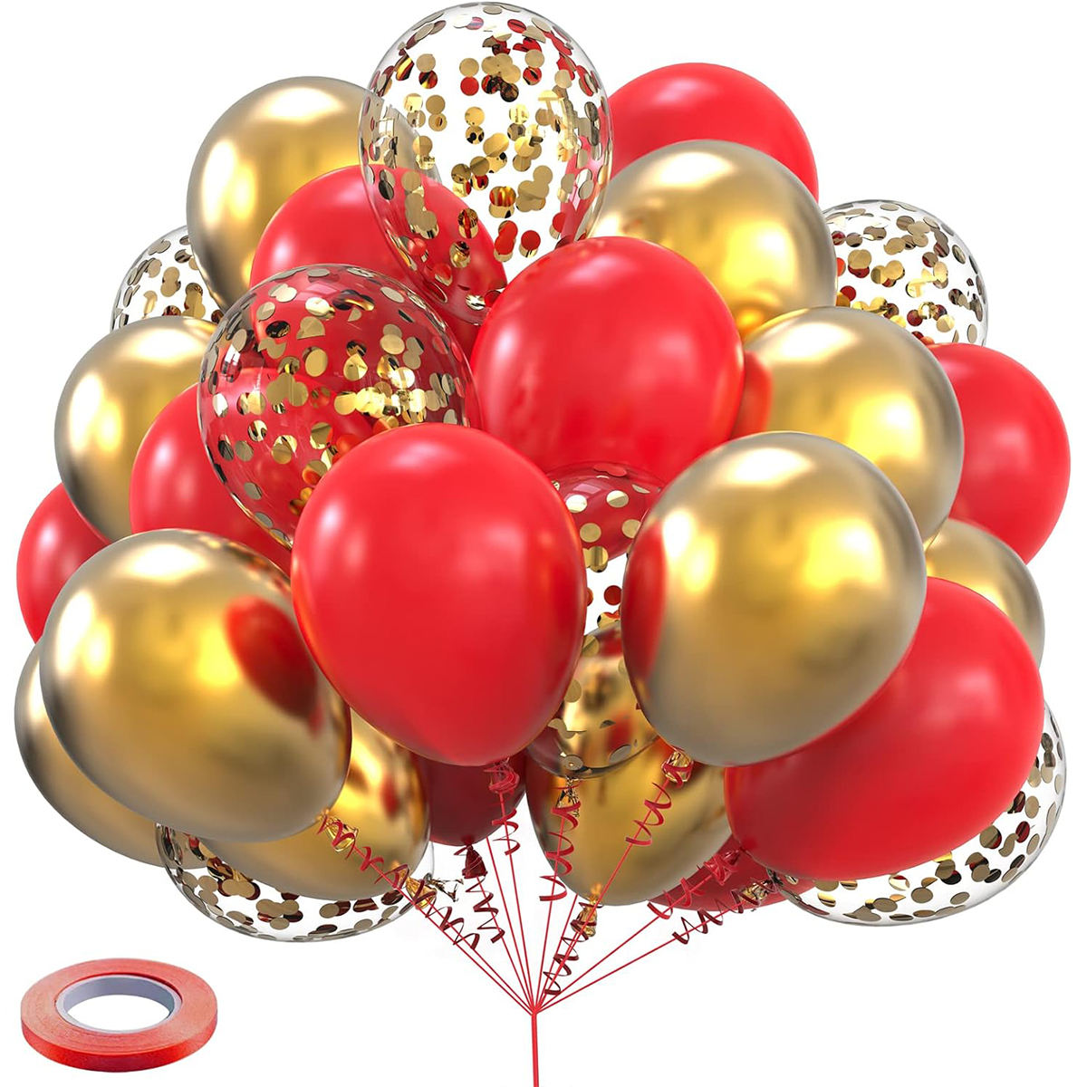 Wholesale 12inch 50 Piece Metal Sparkling Balloon Set, Birthday Party Ceremony Decoration, Colorful Balloon Set