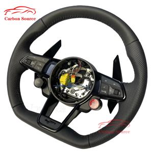 <span class=keywords><strong>Audi</strong></span> A3 A4 A5 A6 A7 R8 <span class=keywords><strong>RS8</strong></span> <span class=keywords><strong>S8</strong></span> Racing LED Mise à niveau et modification Volant en fibre de carbone et cuir - Product Image 4