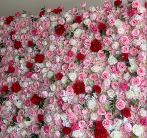 शादी के चरण सजावट के लिए आकार अनुकूलन पृष्ठभूमि रोल अप कृत्रिम पैनल फूल दीवार - Product Image 3