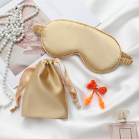 Satin Soie Masque Pour Les Yeux Bouchon D'oreille Ensemble Sangle Élastique Masque De Sommeil Anti-Lumière Réglable Coton Tissé Tricot Tissu Sac Voyage Soins Des Cheveux
