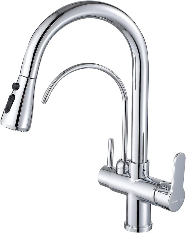 Water Purifier Faucets Chrome Double Handle