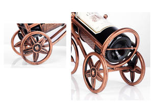 Seni Besi Retro Eropa sepeda roda tiga tunggal pemegang botol anggur merah pabrik bentuk sepeda rak anggur gagang tipe berdiri Eropa - Product Image 3