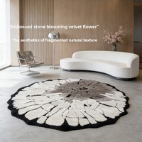 Tapis en soie laitière fait main de style médiéval vintage, motif floral 2026, absorption acoustique, personnalisable, pour table basse