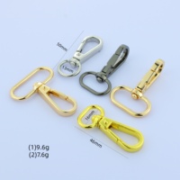 Mousqueton à ressort ovale en alliage de zinc Qiannuo, style naturel, durable, pour porte-clés, sangle de sac, bricolage