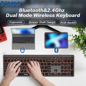 JOMAA Multi-Device Rechargeable Keyboard and Mouse Combo RGB Wireless Keyboard and Mouse for Laptop Tablet <b>Computer</b> Stock - Product Image 2