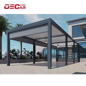 شرفة كبيرة من الألومنيوم في الهواء الطلق 10X12Ft 3X4M مع ستارة جانبية شبكة البعوض حديقة الفناء الطرف العريشة قابل للسحب - Product Image 1