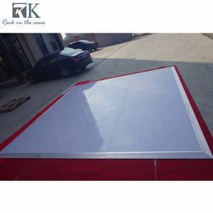 Pista de Baile Circular de Madera para Bodas y Fiestas, Panel de Pista de Baile Encastrable, Blanco Brillante, Portátil - Product Image 2