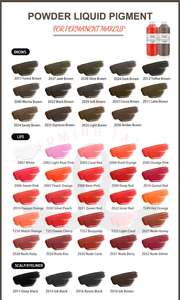 Pigment liquide en poudre de haute qualité naturel sourcils cuir chevelu lèvres aréole maquillage permanent encre de tatouage de renommée mondiale - Product Image 4