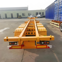 Nouvelle semi-remorque porte-conteneurs squelette 3 essieux 40 pieds 45 pieds 60T pour port et quai