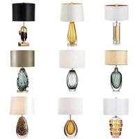 Lampe de table moderne nordique en verre pour la maison, le salon, la chambre, l'hôtel, le bureau, LED, design artistique et créatif, lampe de bureau