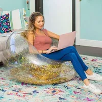 Canapé gonflable d'extérieur en PVC pour la plage Chaises longues Siège pouf Canapés Pouf Canapé simple Meubles de chambre à coucher Fourniture de salon