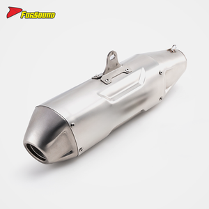 Silencieux d'échappement universel en acier inoxydable RS <span class=keywords><strong>51mm</strong></span> pour XMAX300 R6 R25 CBR400R ADV150 CRF300 - Product Image 4