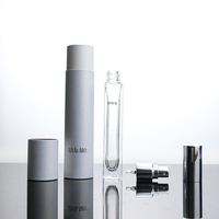 Flacon de Parfum Vaporisateur Carré Rond en Verre Épais Transparent de 10 ml 20 ml pour Décant de Parfums à Marque Privée avec Boîte Personnalisée