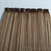 Extensions de cheveux humains Double Drawn Genius Weft Hole Pu Butterfly Weft, sans retour de cheveux