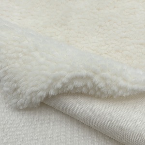 Nhà Máy Chất Lượng Cao 100% Polyester Sherpa Len Lông Cừu Sang Trọng Vải Cho Áo Khoác Mùa Đông - Product Image 4