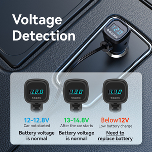 Bộ sạc xe hơi Quick Charge 3.0 Type C Bộ chuyển đổi bật lửa 3 cổng có đầu cắm 12-24v cho ổ cắm điện - Product Image 4