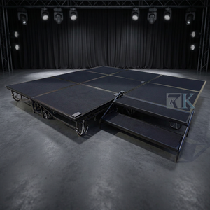Plataforma de Escenario Plegable de Acero de 6 pies x 8 pies con Ruedas para Venta al por Mayor - Product Image 2