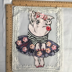 Nuevo diseño de perlas parche apliques bordado de tela de encaje de tul - Product Image 4