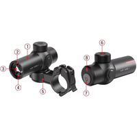 Accessoire télémètre laser ILR-1200-1 pour la série Infiray Tube V2, portée LRF 1200M, connexion Bluetooth