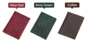 Porte-cartes en cuir rétro Crazy Horse de qualité supérieure passeport antivol RFID et porte-cartes d'identité avec position - Product Image 3