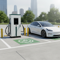 Nueva Estación de Carga Rápida para Vehículos Eléctricos de 120-240kW, Comercial, CC, con Interfaces CCS1/CCS2/CHADeMo/GBT, Clasificación IP54, OCPP 1.6/2.0