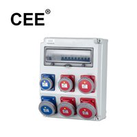 Enrouleur de câble mobile bleu CEE avec prises de panneau cee 16A 3P 220V de haute qualité
