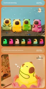 Kapibala hiện đại Silicone capybara phòng ngủ trang trí có thể sạc lại Dimmable dẫn ánh sáng ban đêm thông minh bằng giọng nói Pin phòng - Product Image 5