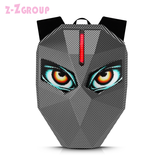 Knight LED Backpack App Control Massage Change Outdoor Use Mobile Application DIY Riding Backpack