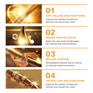 Solução Nutriente Anti-Frizz Natural Fortalecimento Restauração Cuidados Danificados Tratamento Perda Regrowth Cabelo Soro Ginger Essence - Product Image 3