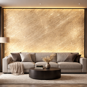 Plaque de pierre translucide blanche S de Flatstone Designs, finition douce et lumineuse, rétroéclairée, pour murs et plafonds intérieurs - Product Image 1