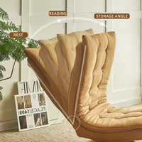 Chaise longue moderne et écologique, réglable, ergonomique, rembourrée en tissu, pour la maison, le salon, la chambre à coucher