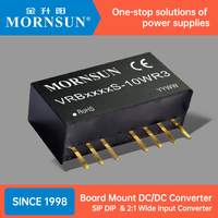Convertisseurs de montage sur carte Mornsun DC/DC à large plage d'entrée SIP DIP 3W 6W 10W 15W 20W 30W 40W 50W 3.3V 5V 9V 12V 15V 24V Convertisseurs DC/DC