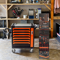 Servante d'Atelier Roulante Personnalisable à Sept Tiroirs, Établi Classique en Métal, Plateau Latéral en Plastique, Boîte à Outils OEM pour Atelier