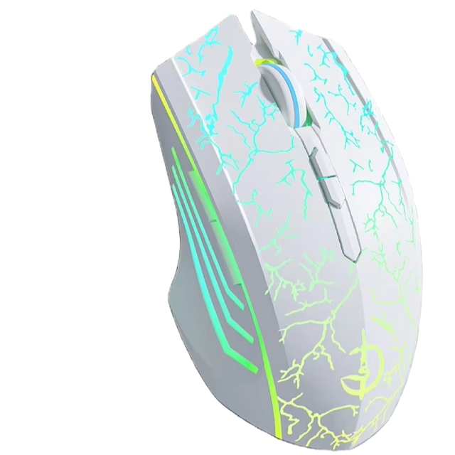 Ergonomic Left-Handed RGB LED Wired Mouse Versatile Design for Gaming and Office Silent With USB Connection for PC and Laptop