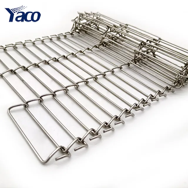 Heat resistant stainless steel chain food wire mesh conveyor belt flat wire belt