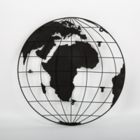 Vente flash - Décoration murale intérieure 3D en métal, art mural, carte du monde pour la maison