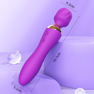 חזק נקבה ויברטור wand massager 10 מצבים כפולים ראש ממריץ usb מין למבוגרים - Product Image 2