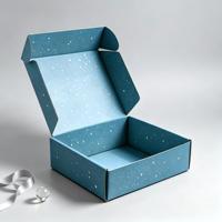 Boîte en carton ondulé personnalisée avec logo, écologique, vernissage, gaufrage, paillettes, pour expédition aérienne, cadeau, emballage multicolore, petite taille
