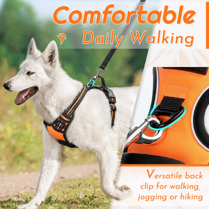 Harnais pour chien en nylon réfléchissant respirant personnalisé avec boucle de traction en alliage de zinc, harnais pour chien en maille douce et confortable - Product Image 5