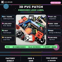 Étiquette de vêtement en PVC gaufré 3D, patch logo imprimé en sérigraphie pour T-shirt, sac à dos, chapeau, personnalisable