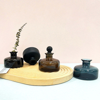 Diffuseur de parfum en verre de luxe en gros, bouteille rétro bleue de haute qualité, diffuseur à bâtonnets Loris 50 ml, diffuseur d'aromathérapie